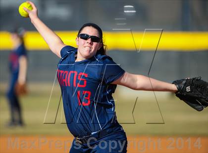 Thumbnail 3 in Centennial vs Sanger (LCS/Argyle Softball Tournament) photogallery.