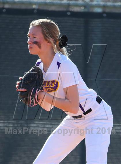 Thumbnail 2 in Centennial vs Sanger (LCS/Argyle Softball Tournament) photogallery.