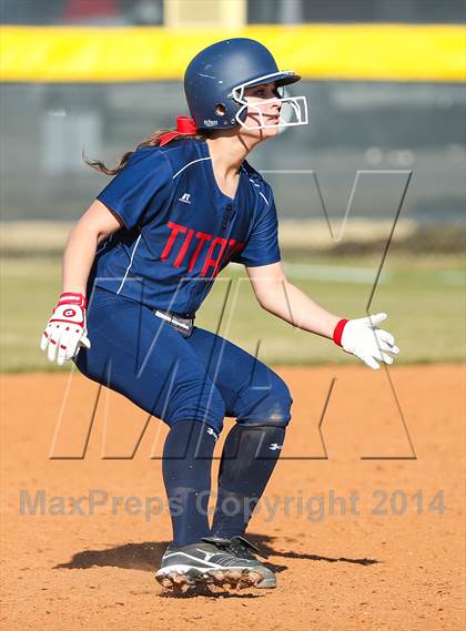 Thumbnail 2 in Centennial vs Sanger (LCS/Argyle Softball Tournament) photogallery.