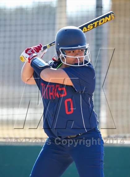 Thumbnail 3 in Centennial vs Sanger (LCS/Argyle Softball Tournament) photogallery.