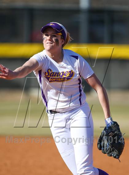 Thumbnail 2 in Centennial vs Sanger (LCS/Argyle Softball Tournament) photogallery.