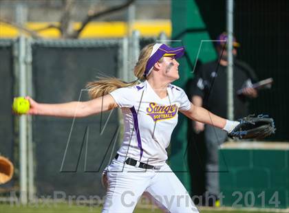 Thumbnail 3 in Centennial vs Sanger (LCS/Argyle Softball Tournament) photogallery.