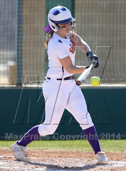 Thumbnail 3 in Centennial vs Sanger (LCS/Argyle Softball Tournament) photogallery.