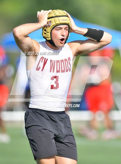 Thumbnail 1 in Cypress Woods v Braswell (Division I - Texas State 7-on-7 Tournament) photogallery.