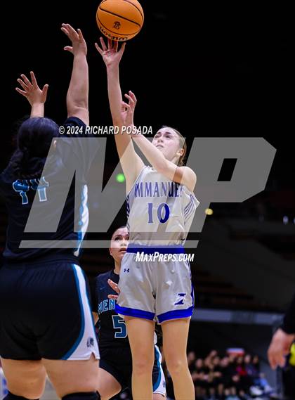 Thumbnail 1 in Immanuel vs. Mendota (CIF CS Basketball Championships D IV) photogallery.