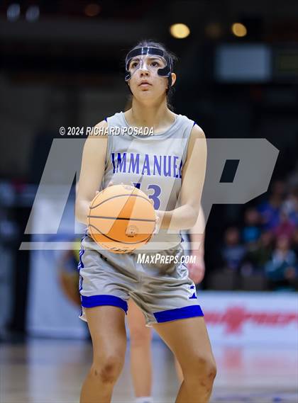 Thumbnail 3 in Immanuel vs. Mendota (CIF CS Basketball Championships D IV) photogallery.