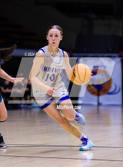 Thumbnail 1 in Immanuel vs. Mendota (CIF CS Basketball Championships D IV) photogallery.