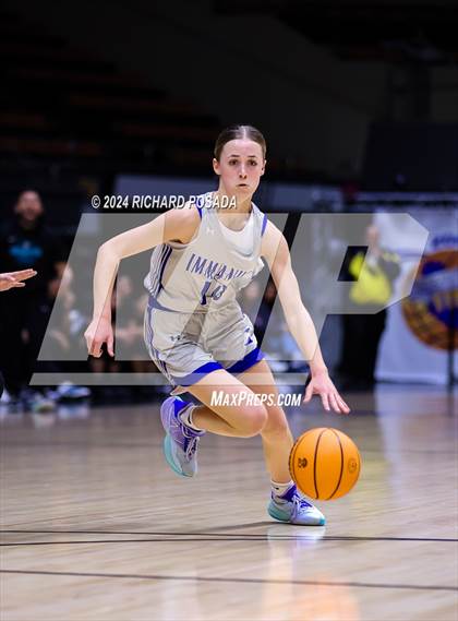 Thumbnail 3 in Immanuel vs. Mendota (CIF CS Basketball Championships D IV) photogallery.