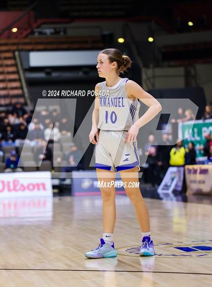 Thumbnail 3 in Immanuel vs. Mendota (CIF CS Basketball Championships D IV) photogallery.