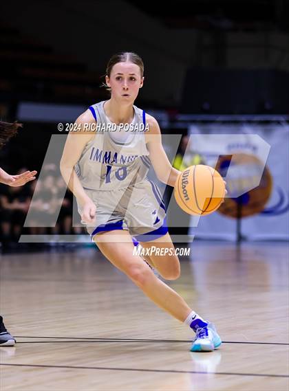 Thumbnail 3 in Immanuel vs. Mendota (CIF CS Basketball Championships D IV) photogallery.