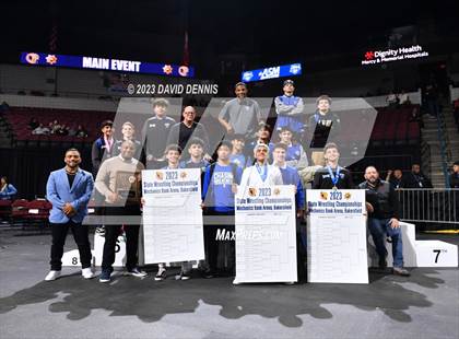Thumbnail 1 in CIF State Boys Wrestling Championships (Podium Awards) photogallery.