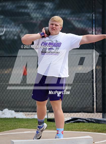 Thumbnail 3 in CHSAA Track & Field 5A Championships (Boys Shot Put) photogallery.