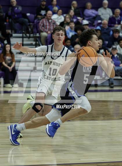Thumbnail 3 in Quincy vs. Althoff Catholic (Prairie Farma Holiday Classic) photogallery.