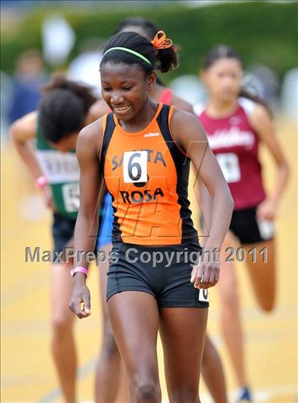 Thumbnail 3 in CIF NCS Masters Track & Field Championships (Girls Track) photogallery.