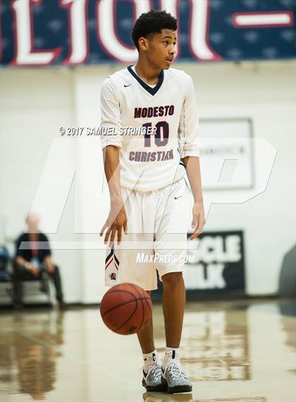 Thumbnail 1 in Modesto Christian vs. Newark Memorial (MaxPreps MLK Classic) photogallery.