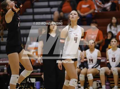 Thumbnail 3 in Hardin-Jefferson vs Bridge City (UIL Volleyball 4A Division II Area Playoff) photogallery.