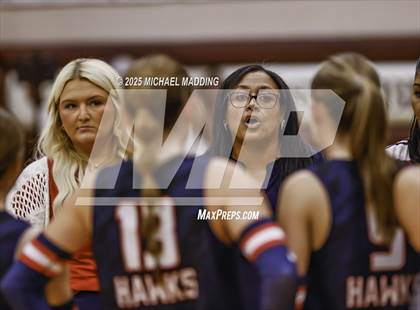 Thumbnail 3 in Hardin-Jefferson vs Bridge City (UIL Volleyball 4A Division II Area Playoff) photogallery.