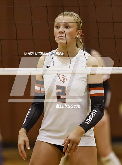 Thumbnail 3 in Hardin-Jefferson vs Bridge City (UIL Volleyball 4A Division II Area Playoff) photogallery.