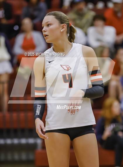 Thumbnail 3 in Hardin-Jefferson vs Bridge City (UIL Volleyball 4A Division II Area Playoff) photogallery.