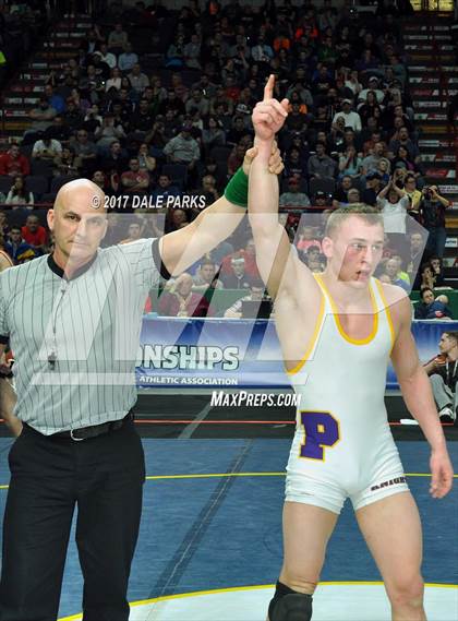 Thumbnail 1 in NYSPHSAA Wrestling Championships (Div.2 - 152 lb. Champ) photogallery.