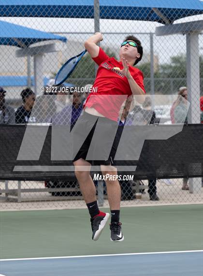 Thumbnail 2 in Independence vs Wichita Falls (UIL 5A Mixed Doubles State Quarterfinal) photogallery.
