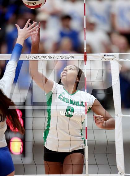 Thumbnail 1 in Hebron vs Southlake Carroll(UIL 6A Volleyball Regional Semi-final Division 2) photogallery.