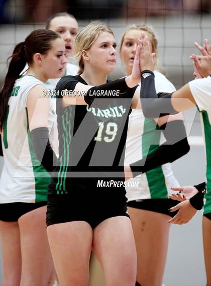 Thumbnail 2 in Hebron vs Southlake Carroll(UIL 6A Volleyball Regional Semi-final Division 2) photogallery.