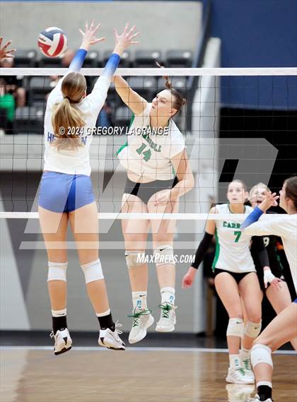 Thumbnail 2 in Hebron vs Southlake Carroll(UIL 6A Volleyball Regional Semi-final Division 2) photogallery.