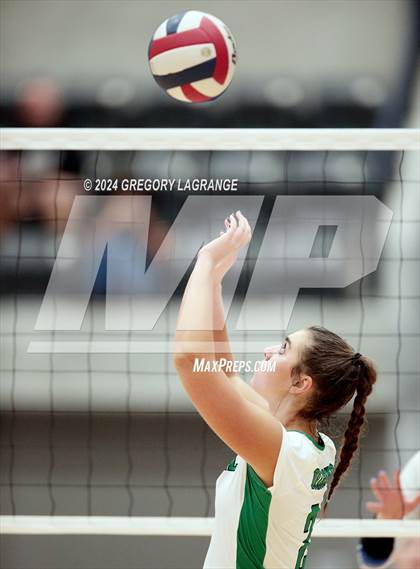Thumbnail 3 in Hebron vs Southlake Carroll(UIL 6A Volleyball Regional Semi-final Division 2) photogallery.