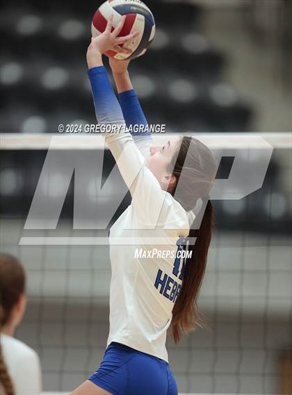 Thumbnail 2 in Hebron vs Southlake Carroll(UIL 6A Volleyball Regional Semi-final Division 2) photogallery.
