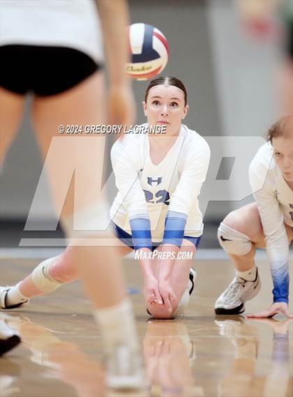 Thumbnail 1 in Hebron vs Southlake Carroll(UIL 6A Volleyball Regional Semi-final Division 2) photogallery.