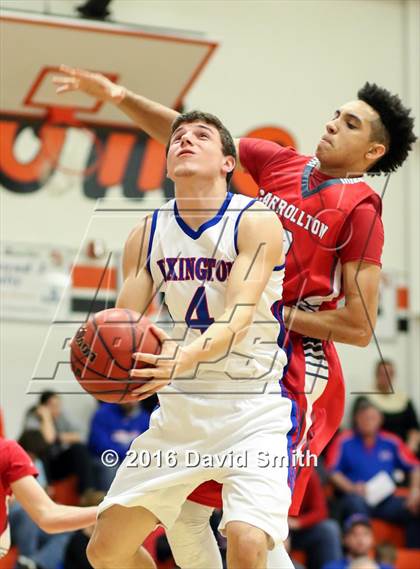 Thumbnail 2 in Lexington vs Carrollton (I-70 vs. MRVC East Challenge Tournament) photogallery.