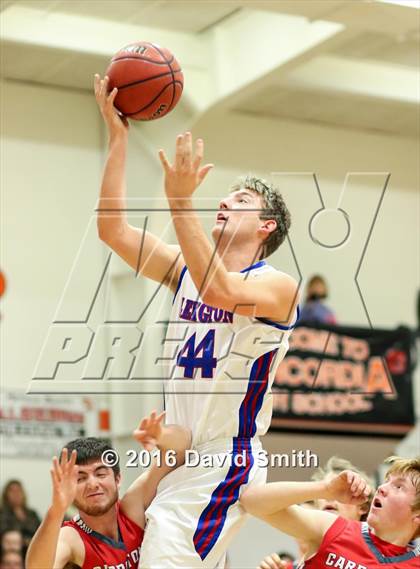 Thumbnail 2 in Lexington vs Carrollton (I-70 vs. MRVC East Challenge Tournament) photogallery.
