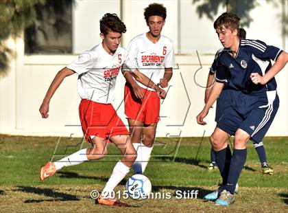 Thumbnail 3 in Trinity Prep @ Sacramento Country Day (CIF SJS Playoff) photogallery.