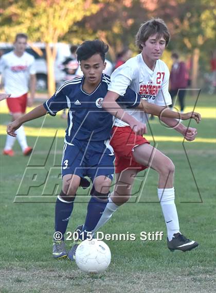 Thumbnail 2 in Trinity Prep @ Sacramento Country Day (CIF SJS Playoff) photogallery.