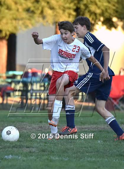 Thumbnail 2 in Trinity Prep @ Sacramento Country Day (CIF SJS Playoff) photogallery.