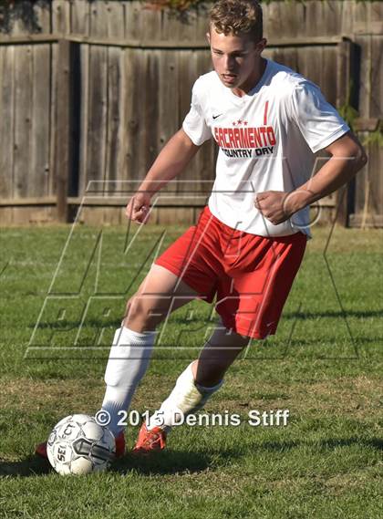 Thumbnail 2 in Trinity Prep @ Sacramento Country Day (CIF SJS Playoff) photogallery.