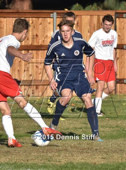Thumbnail 2 in Trinity Prep @ Sacramento Country Day (CIF SJS Playoff) photogallery.