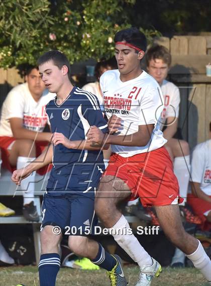 Thumbnail 1 in Trinity Prep @ Sacramento Country Day (CIF SJS Playoff) photogallery.