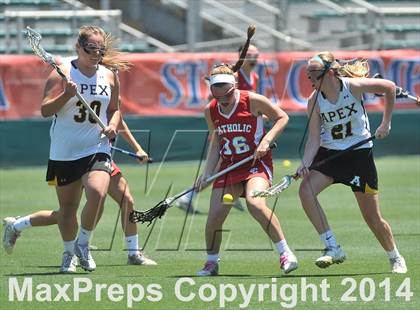 Thumbnail 1 in Apex vs. Charlotte Catholic (NCHSAA 4A Final) photogallery.