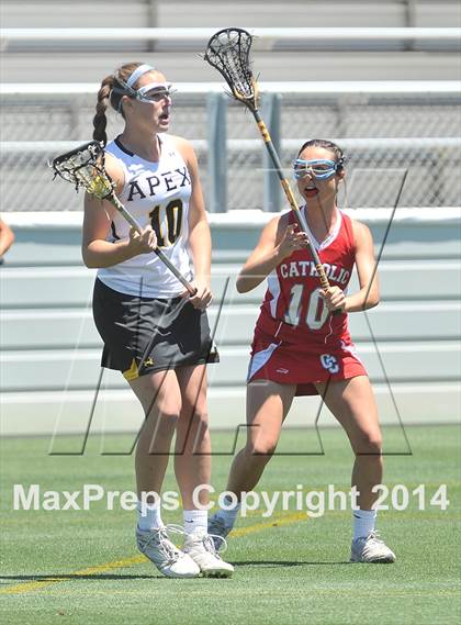 Thumbnail 1 in Apex vs. Charlotte Catholic (NCHSAA 4A Final) photogallery.