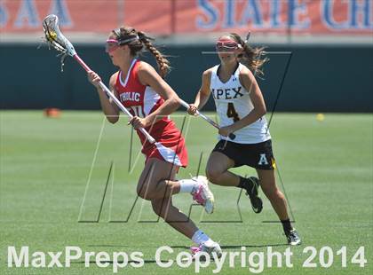 Thumbnail 1 in Apex vs. Charlotte Catholic (NCHSAA 4A Final) photogallery.