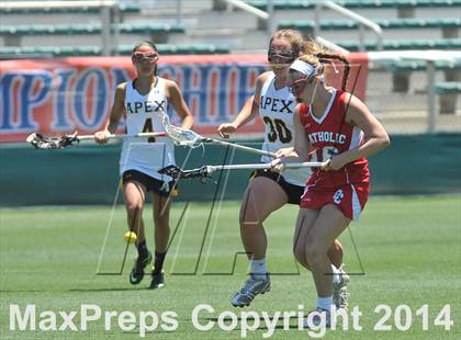 Thumbnail 1 in Apex vs. Charlotte Catholic (NCHSAA 4A Final) photogallery.