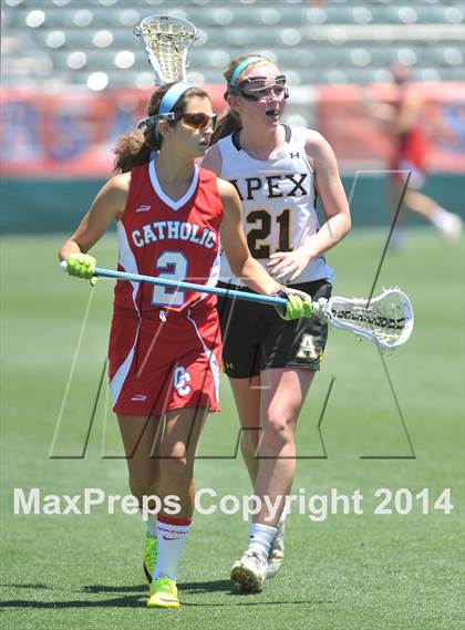 Thumbnail 1 in Apex vs. Charlotte Catholic (NCHSAA 4A Final) photogallery.