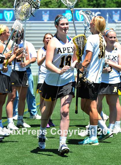 Thumbnail 2 in Apex vs. Charlotte Catholic (NCHSAA 4A Final) photogallery.