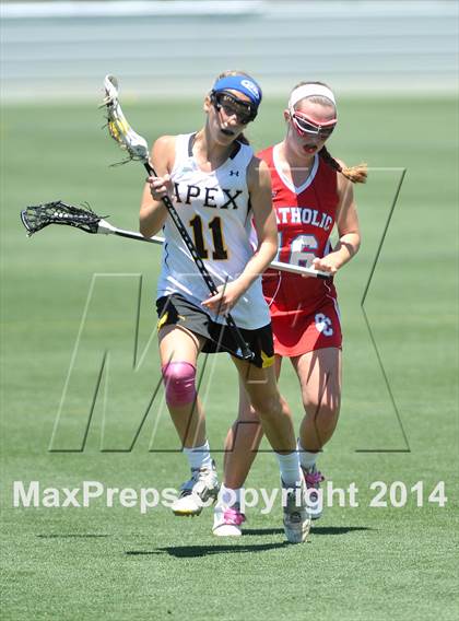 Thumbnail 2 in Apex vs. Charlotte Catholic (NCHSAA 4A Final) photogallery.