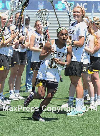 Thumbnail 3 in Apex vs. Charlotte Catholic (NCHSAA 4A Final) photogallery.