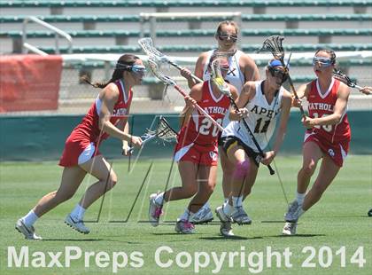Thumbnail 3 in Apex vs. Charlotte Catholic (NCHSAA 4A Final) photogallery.