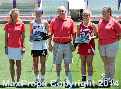 Thumbnail 1 in Apex vs. Charlotte Catholic (NCHSAA 4A Final) photogallery.