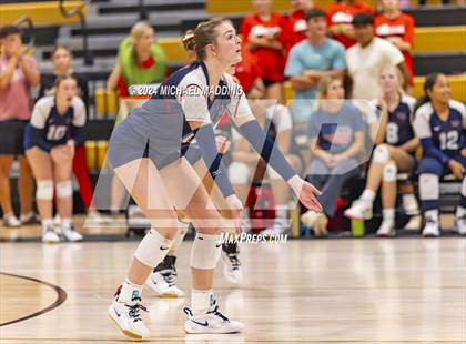 Thumbnail 1 in Hardin-Jefferson vs Bridge City (UIL Volleyball 4A Division 2 Region 3 Area Playoff) photogallery.
